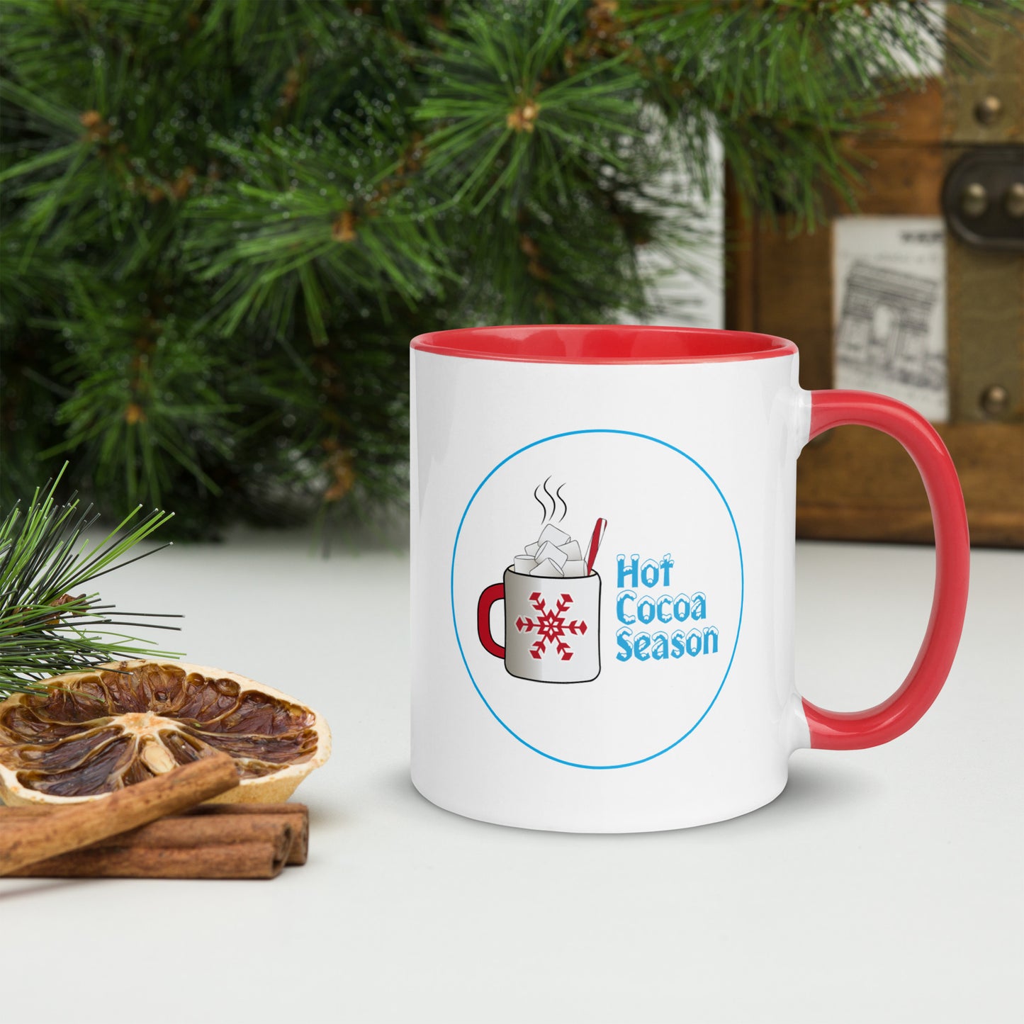 Hot Cocoa Season – Cozy Winter Mug Design with Marshmallows & Peppermint Twist